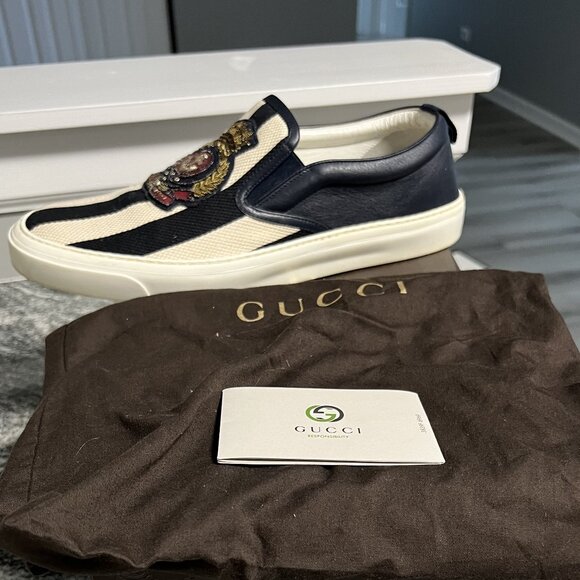 Canvas Anchor Slip on Sneakers